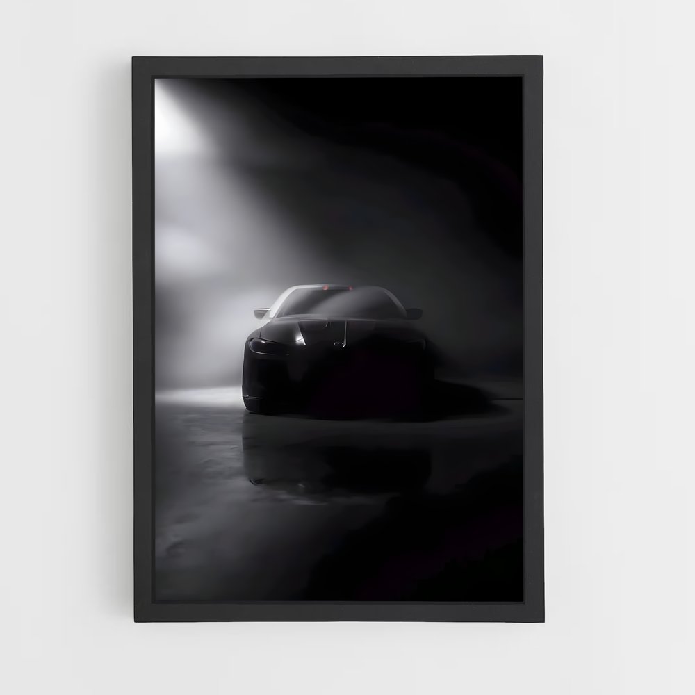 Poster Noir Éclairé – affiche BMW (vue 2)